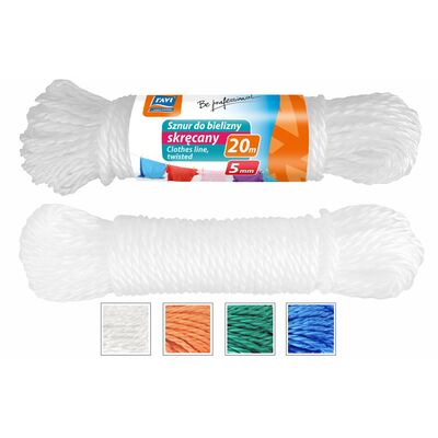 Sznur do bielizny skręcany 5 mm  x 20 m