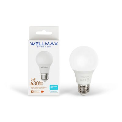Żarówka LED E27 7 W 630 lm barwa neutralna Wellmax