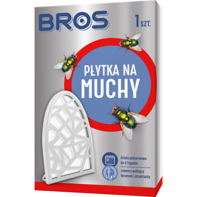 Płytka na muchy pokarmowa 1 sztuka BROS