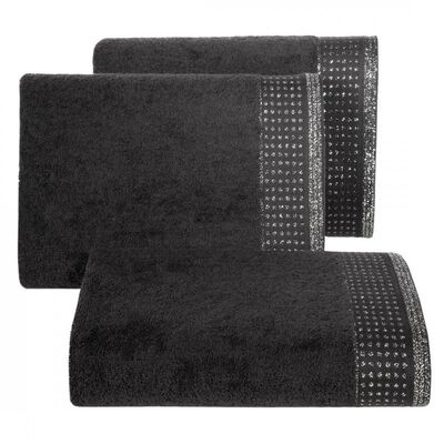 Ręcznik frotte Luna 50 x 90 cm czarny