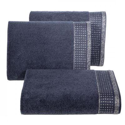 Ręcznik frotte Luna 70 x 140 cm granatowy