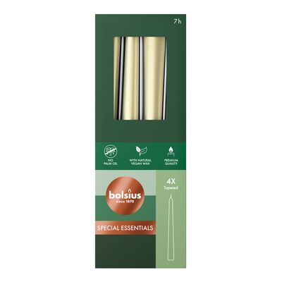 Świece szpica 245/24 4 sztuki metaliczny srebrny