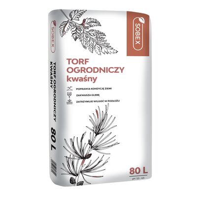 Torf ogrodniczy kwaśny 80 l Sobex