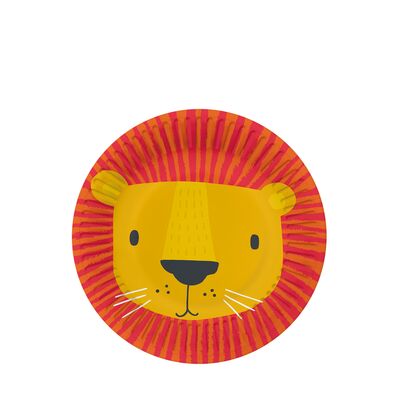 Talerze papierowe okrągłe 18 cm Lion Mask Eco 10 szt.
