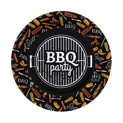 Talerze papierowe okrągłe 23 cm BBQ Party Eco 10 szt.