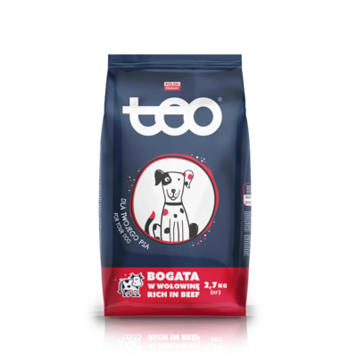 Karma sucha dla psa wołowina 2,7 kg TEO