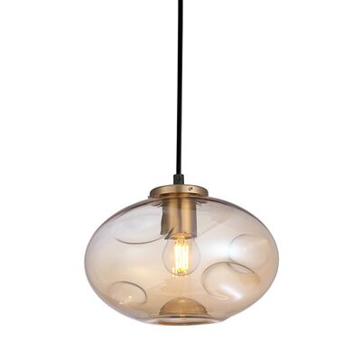 Lampa wisząca Hatella 1 x E27 czarny/miedziany