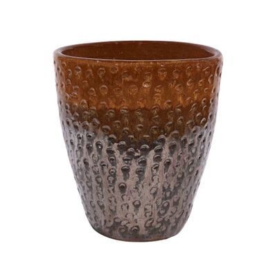 Donica ceramiczna szkliwiona Copper 32 x 36 bicolor