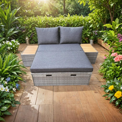 Komplet mebli ogrodowych Eleonore popielaty PATIO