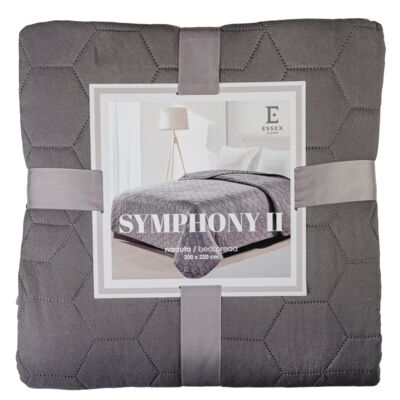 Narzuta na łóżko Symphony II 170 x 210 cm szary