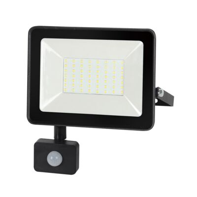Naświetlacz LED halogen domo 50 W czujnik PIR zimna biel