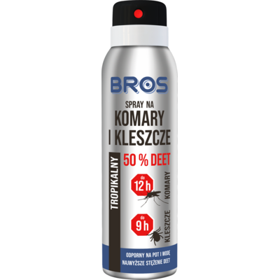 Spray na komary i kleszcze 50% DEET 90 ml BROS