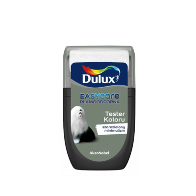 Farba lateksowa Dulux Easycare tester – szarozielony minimalizm