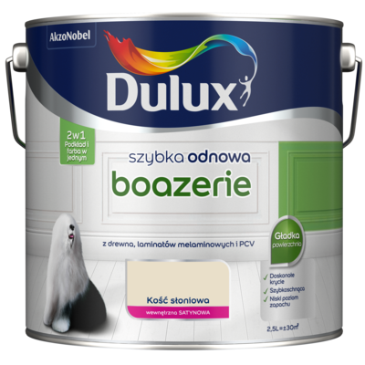Farba akrylowa Dulux Szybka Odnowa Boazerie SAT 2,5 l - kość słoniowa