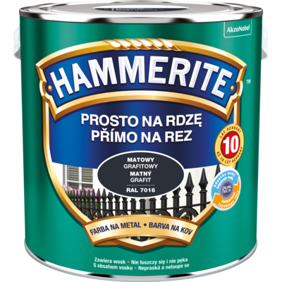 Farba antykorozyjna Prosto na rdzę Grafitowy 2,5 l Hammerite