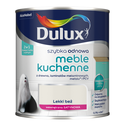 Farba akrylowa Dulux Szybka Odnowa Meble Kuchenne 0,75 l - lekki beż