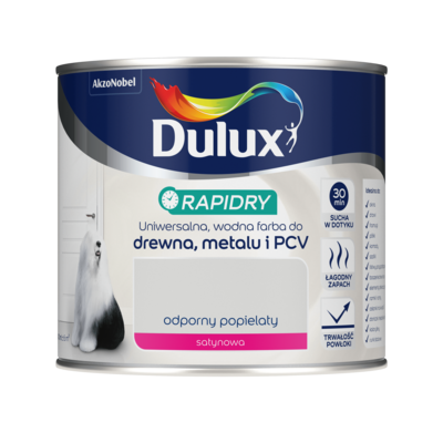 Farba akrylowa Dulux Rapidry 400 ml SAT odporny popielaty