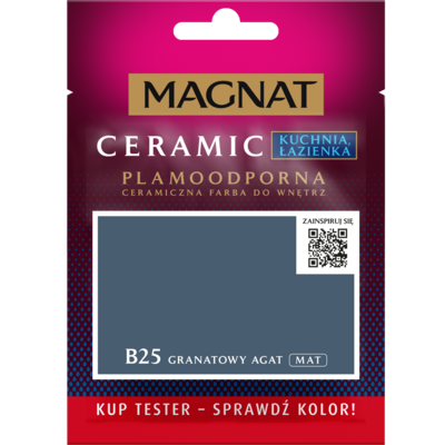 Farba ceramiczna MAGNAT KitchenBathroom tester granatowy agat B25 30 ml