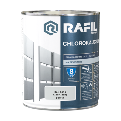 Emalia chlorokauczukowa szary jasny 0,75 l RAFIL
