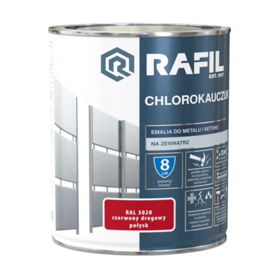 Emalia chlorokauczukowa czerwony drogowy 0,75 l RAFIL