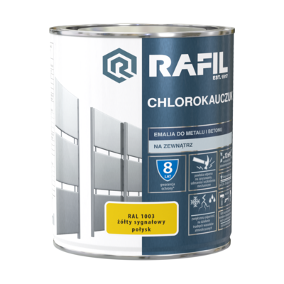 Emalia chlorokauczukowa żółty sygnałowy 0,75 l RAFIL