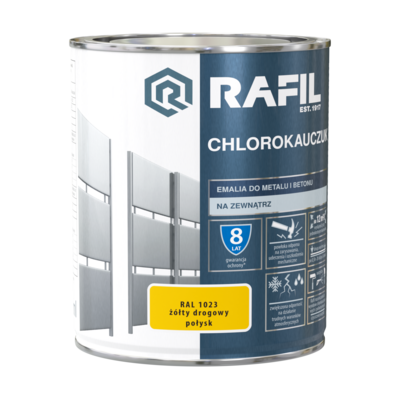 Emalia chlorokauczukowa żółty drogowy 0,75 l RAFIL