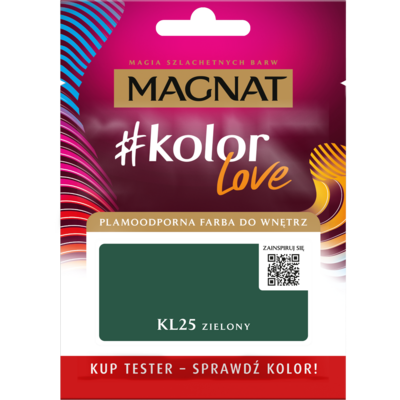 Farba #Kolor Love TESTER KL25 zielony 25 ml Magnat