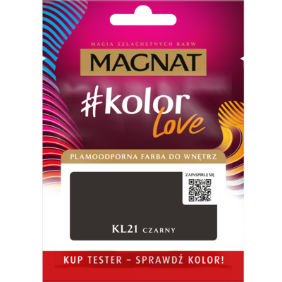 Farba #Kolor Love TESTER KL21 czarny 25 ml Magnat