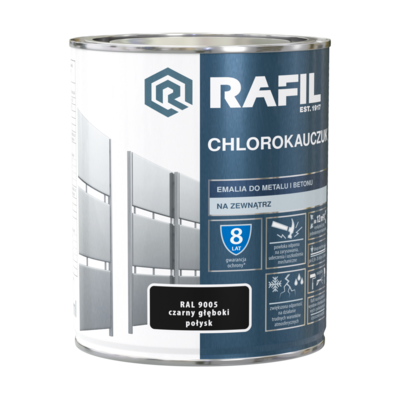 Emalia chlorokauczukowa czarny głęboki 0,75 l RAFIL