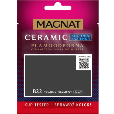 Farba ceramiczna MAGNAT KitchenBathroom tester czarny diament B22 30 ml