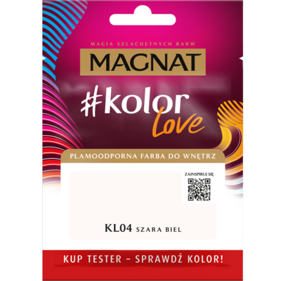 Farba #Kolor Love TESTER KL04 szara biel 25 ml Magnat