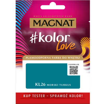 Farba #Kolor Love TESTER KL26 morski turkus 25 ml Magnat