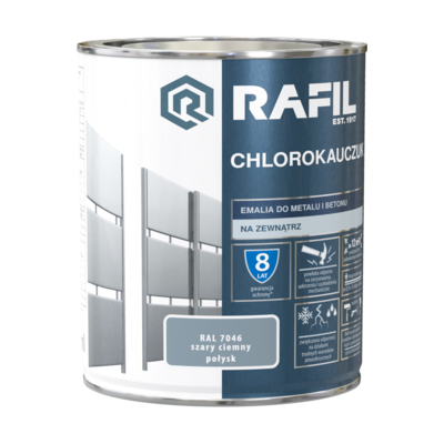 Emalia chlorokauczukowa szary ciemny 0,75 l RAFIL