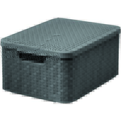 Koszyk Style z pokrywką 18 L CU-03618 szary