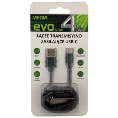 Łącze transmisyjno-zasilające USB-C czarne 4Car