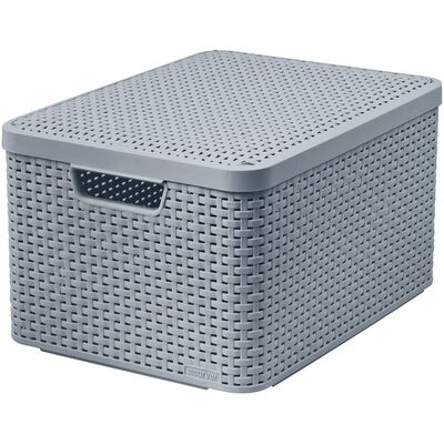 Koszyk L z pokrywą Style 30 L jasny szary