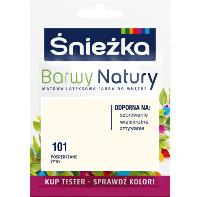 Farba lateksowa Barwy Natury TESTER posrebrzane żyto 101 25 ml Śnieżka
