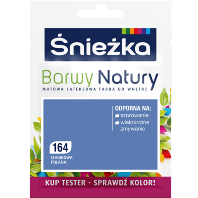 Farba lateksowa Barwy Natury TESTER chabrowa polana 164 25 ml Śnieżka