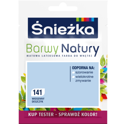 Farba lateksowa Barwy Natury TESTER wiosenny deszczyk 141 25 ml Śnieżka