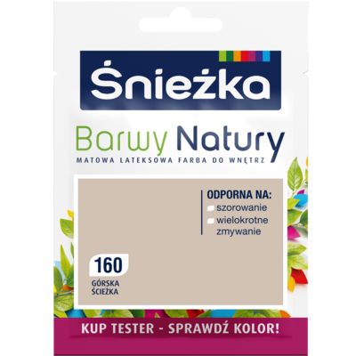 Farba lateksowa Barwy Natury TESTER górska ścieżka 160 25 ml Śnieżka