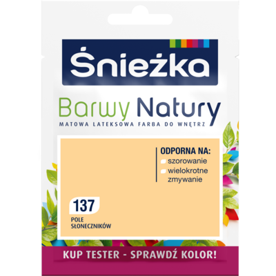 Farba lateksowa Barwy Natury TESTER pole słoneczników 137 25 ml Śnieżka