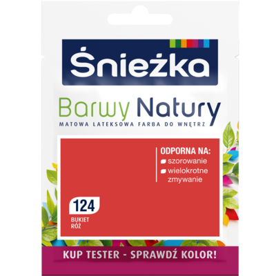 Farba lateksowa Barwy Natury TESTER bukiet róż 124 25 ml Śnieżka