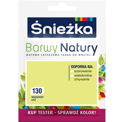 Farba lateksowa Barwy Natury TESTER wiosenny liść 130 25 ml Śnieżka