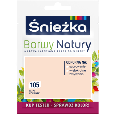 Farba lateksowa Barwy Natury TESTER letni poranek 105 25 ml Śnieżka