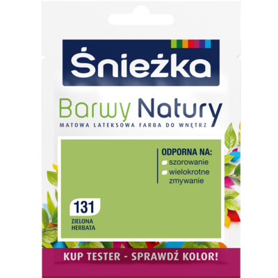 Farba lateksowa Barwy Natury TESTER zielona herbata 131 25 ml Śnieżka
