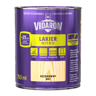 Lakier Nitro bezb matowy 0,75 l VIDARON