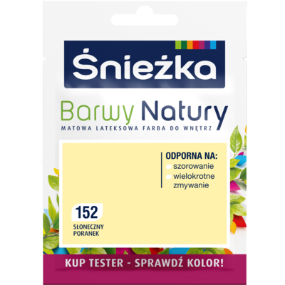 Farba lateksowa Barwy Natury TESTER słoneczny poranek 152 25 ml Śnieżka