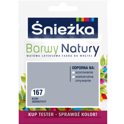 Farba lateksowa Barwy Natury TESTER klon srebrzysty 167 25 ml Śnieżka