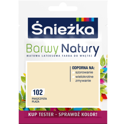 Farba lateksowa Barwy Natury TESTER piaszczysta plaża 102 25 ml Śnieżka