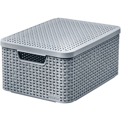Koszyk Style z pokrywką 18 L CU-03618 szary